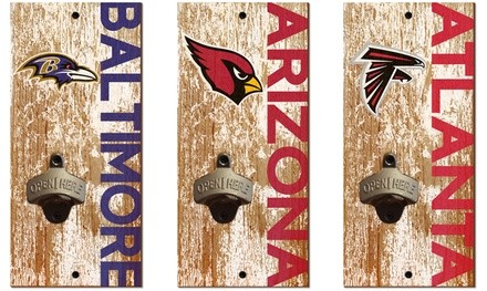 Fan Creations NFL Distressed Wall-Mounted Bottle Opener