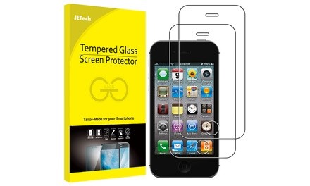 SuprJETech Tempered Glass Screen Protector for iPhone 4/5/SE/6/6s/7/7 Plus/8/8 Plus/X/Xs