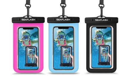 Universal Samsung, iPhone, LG, Motorola, Google Cell Phone Models Waterproof Pouch IPX8 Graded Dry Bag (1- or 2-Pack)
