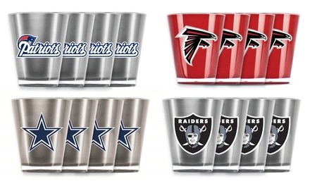 Duckhouse NFL Insulated Acrylic Shot Glass Set (4-Pack