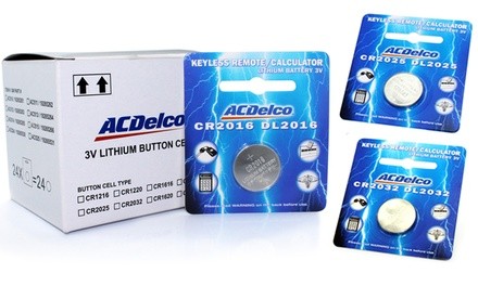 ACDelco Lithium Button Cell Batteries (CR2016, CR2025, or CR2032) (24-Pack)