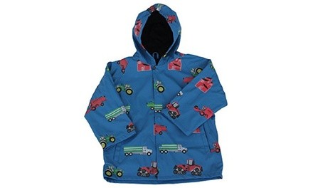 Foxfire FOX-601-16-4T Childrens Blue Farm Equipment Raincoat - Size 4T