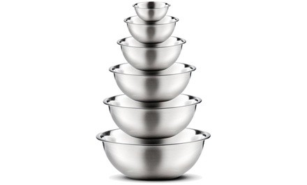 Stainless Steel Mixing Bowl Set (6-Piece)