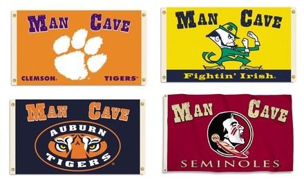 NCAA Man Cave 3'x5' Flag with Grommets