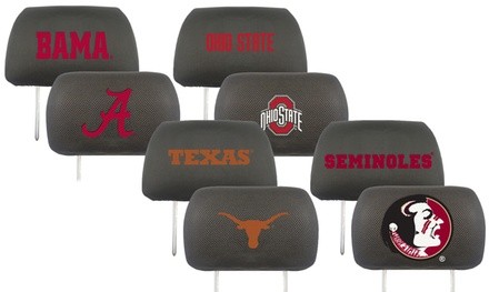 Fanmats NCAA Universal Team Logo Car Headrest Covers (2-Pack)