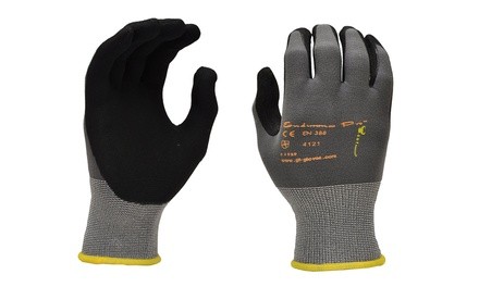 Seamless Knit Nylon Micro Form Nitrile Grip Work Gloves (12-Pack)