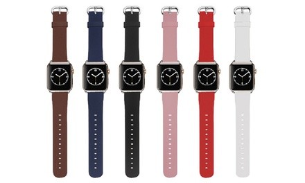 Waloo Leather Grain Apple Watch Band Series 1, 2, 3, 4, & 5 (2-Pack)