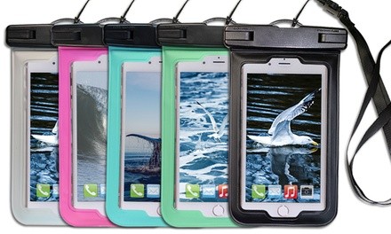 Waterproof Pouch with Neck Strap for Mobile Devices up to 5.5