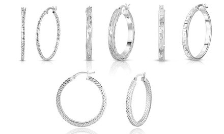 Sterling Silver 30MM Hoop Collection by Verona