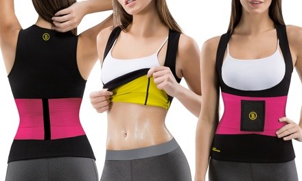 Women's Sauna Sweat Cami and Pink Waist Cincher Trainer