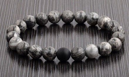 Beaded Natural Stone Stretch Bracelets by Crucible


