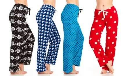 Women's Plush Fleece Lounge Pants (3 Pack)