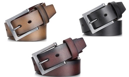 Mio Marino Men's Genuine Leather Belt