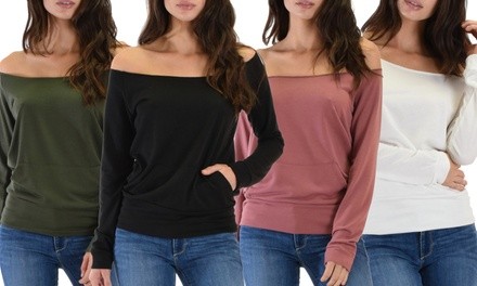 Lyss Loo Dreamy Dancer Wide Neck Sweatshirt Top