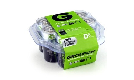 Groupon Portable Power Alkaline D Batteries (8-Pack)