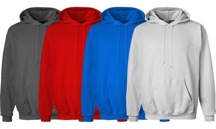 SEL Men's Solid Fleece Pullover Hoodie (S–3XL)