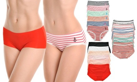 Angelina Cotton Mid-Rise Panties (6-Pack). Plus Sizes Available.