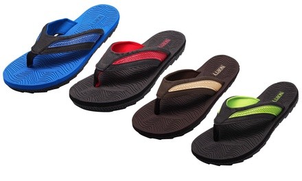 Norty Men's Summer Flip-Flop Thong Sandals