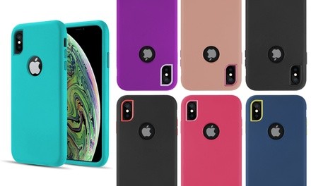 Smooth Surface 3 Layers with Dual Colors Protective Cover Case for iPhone X or XS, XR, XS Max