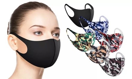 Camouflage Prints Reusable Dust Proof Face Masks(6 Pack)