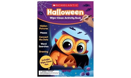 Children's Halloween-Themed Wipe-Clean Activity Book