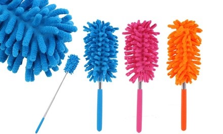 Handy Telescoping Microfiber Duster for Car and Household Cleaning (1- or 2-Pack)