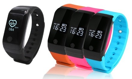 Techsmarter Water-Resistant Fitness Tracker with Heart Rate Monitor