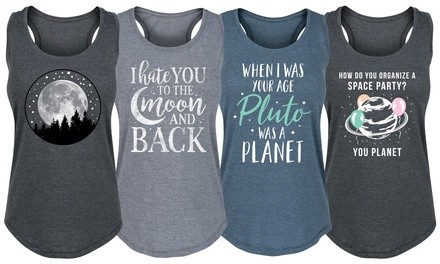 Instant Message Out Of This World Space Women's Tanks. Plus Sizes Available.