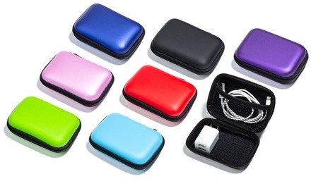 Compact Hard-Shell Carrying Case for Wall Charger and Cable