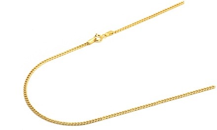 14K Gold 2MM Italian Cuban Chain Necklace by Moricci