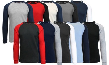 3-Pack Galaxy By Harvic Men's Raglan Thermal Shirt (S-3XL)