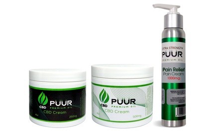 CBD Infused Pain Cream from PuurCBD (250mg, 500mg, or 1000mg)