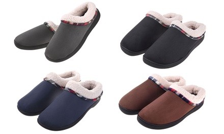 Vonmay Men's Memory Foam Wool Slippers