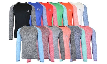 Men's Assorted Colors Moisture-Wicking Long Sleeve Tees (3-Pack; S-XL)