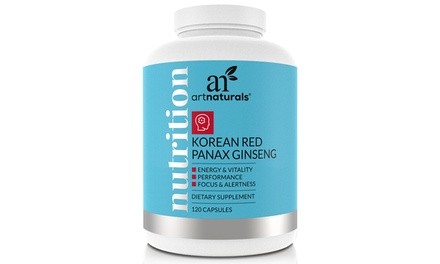 ArtNaturals Korean Red Panax Ginseng Extract Capsules Dietary Supplements (500mg; 120-Count)