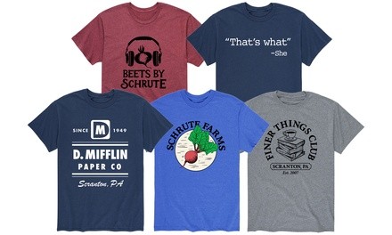 Instant Message: Men's Dunder Mifflin Pop Culture Tees (S-3XL)