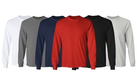 Men's Long Sleeve Crew Neck Tee (S-3XL)