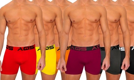 AQS Men's Colorful Boxer Briefs (3-Pack)