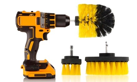 All Purpose Power Scrubber Drill Cleaning Brush Kit (3-Piece) 