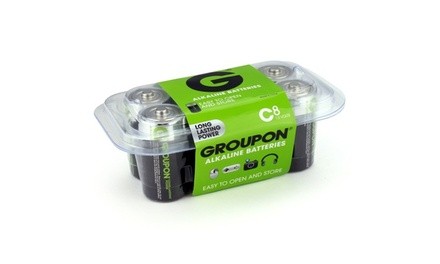 Groupon Portable Power Alkaline C Batteries (8-Pack)