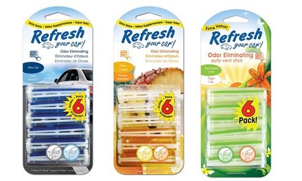 Refresh Your Car! Dual Vent Air Freshener Sticks (24 Count)