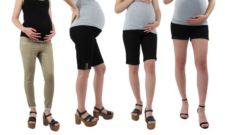 Mum 2 Be Women's Maternity Banded Pants, Capris, or Shorts