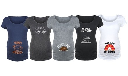 Bloom Maternity: Thanksgiving Turkey Women's Maternity Tee