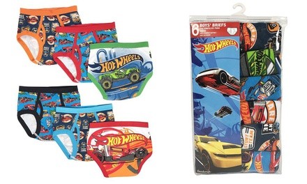 Hot Wheels Boys Briefs Underwear (6-Pack)