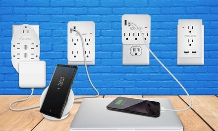 Aduro 2-, 3-, 4-, or 6-Outlet Surge Protector with Dual USB Ports