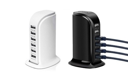 6-Port USB Charging Tower 