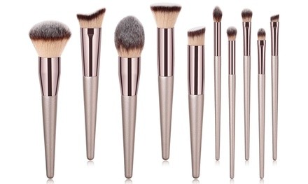 Professional Premium Glow Makeup Brush Set (10-Piece)