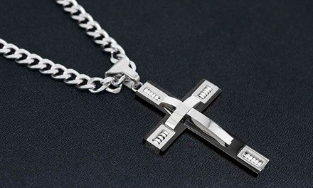 Men's Cross Necklaces in Stainless Steel