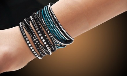 One- or Two-Piece Austrian Crystal Wrap Bracelets