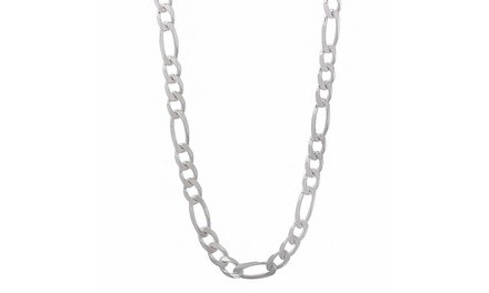 3.9mm - 10.4mm Italian Sterling Silver Figaro Chain  